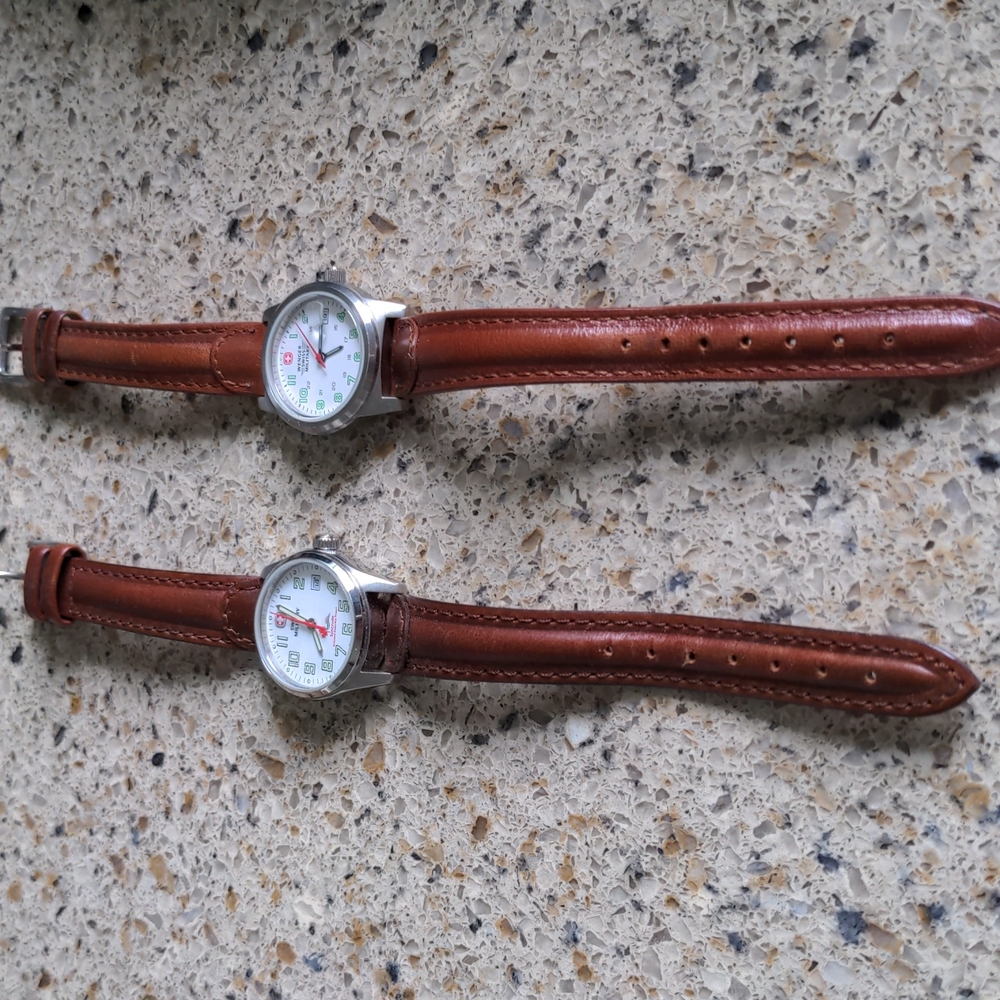 Wenger watches with leather straps